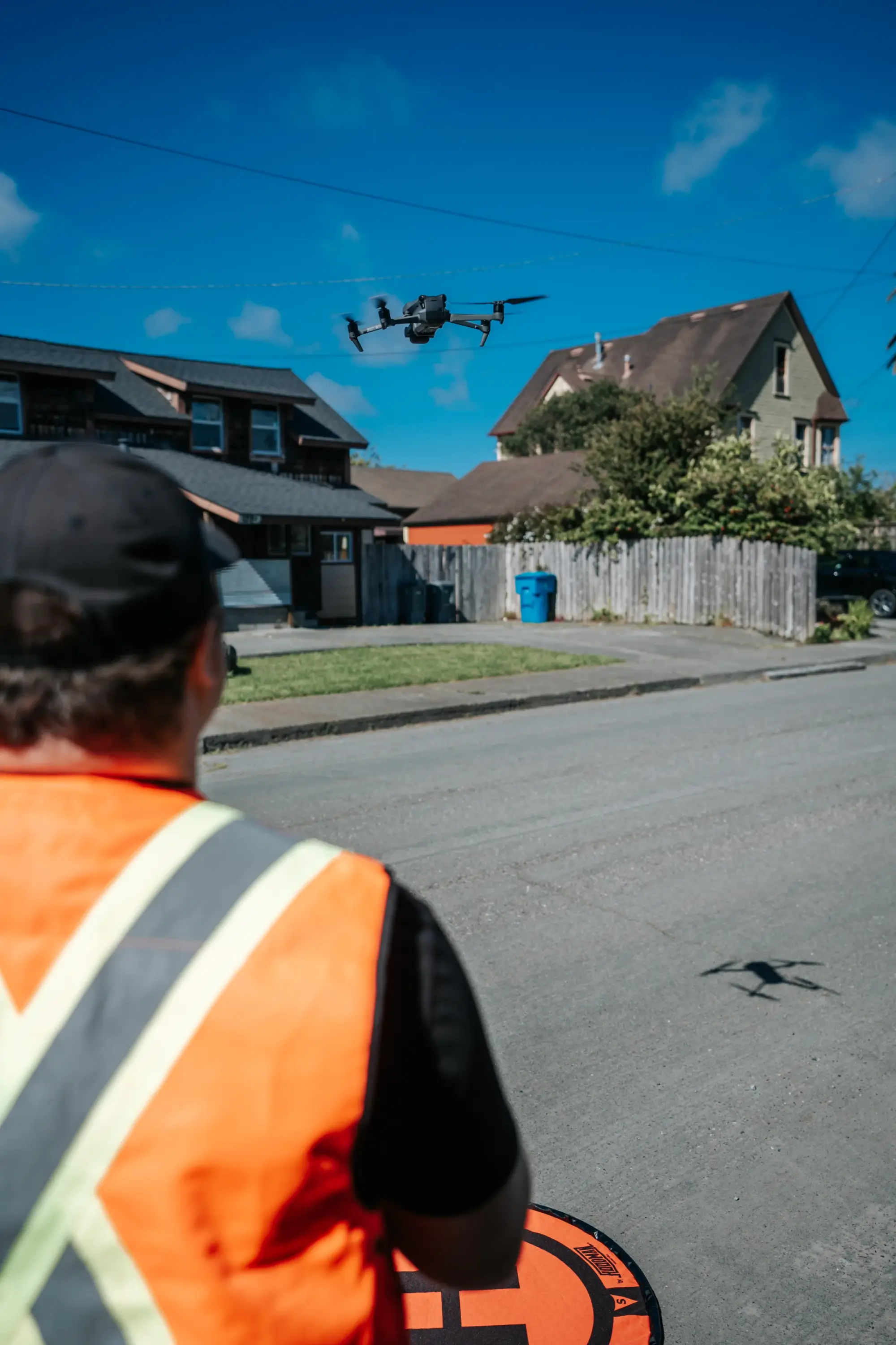 Tex Kelly piloting a DJI drone on a commercial FAA Part 107 flight