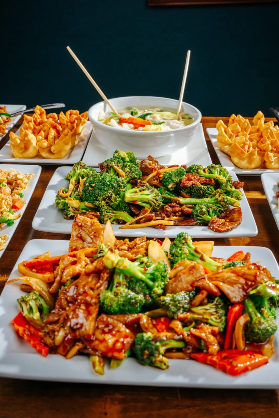 Plated dish styled for a Hunan-restaurant brand shoot