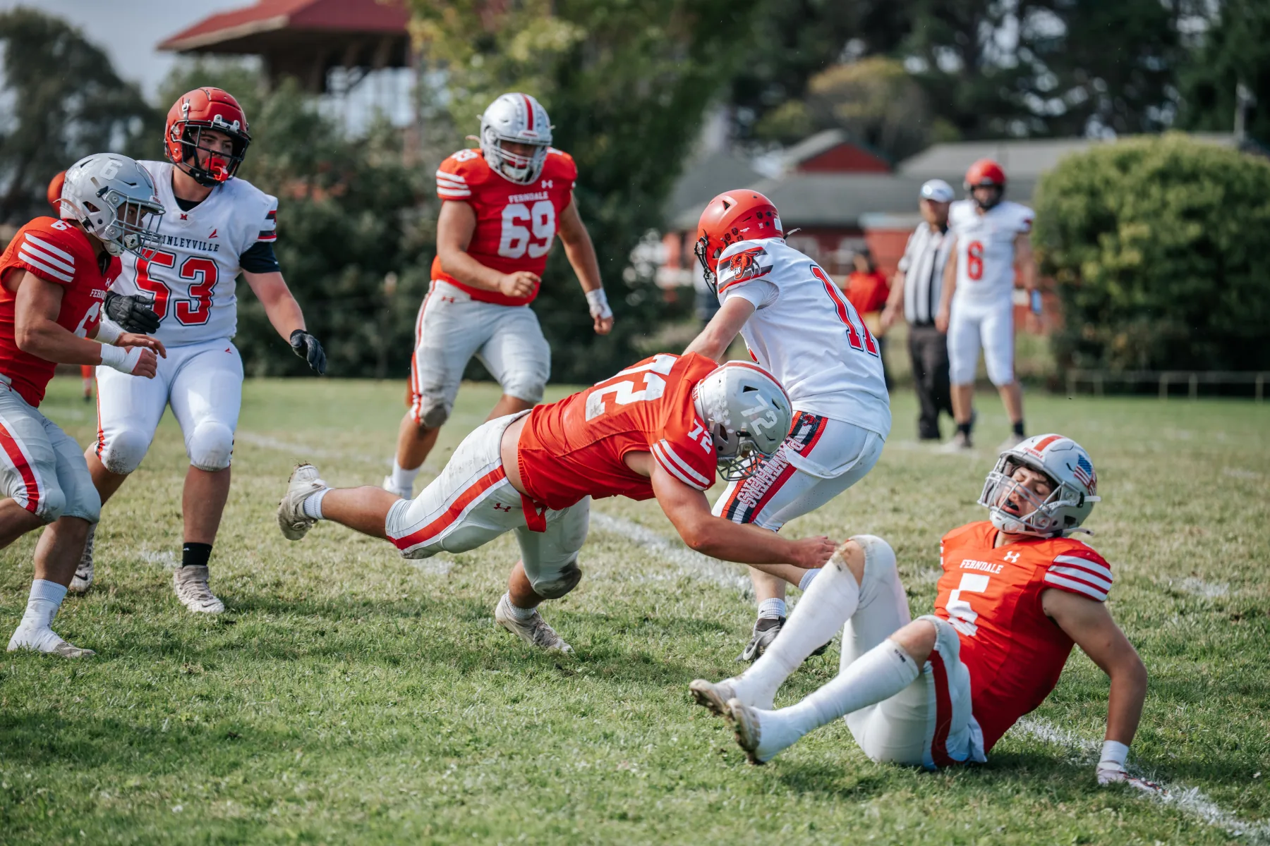 Ferndale varsity football game action, frame 13