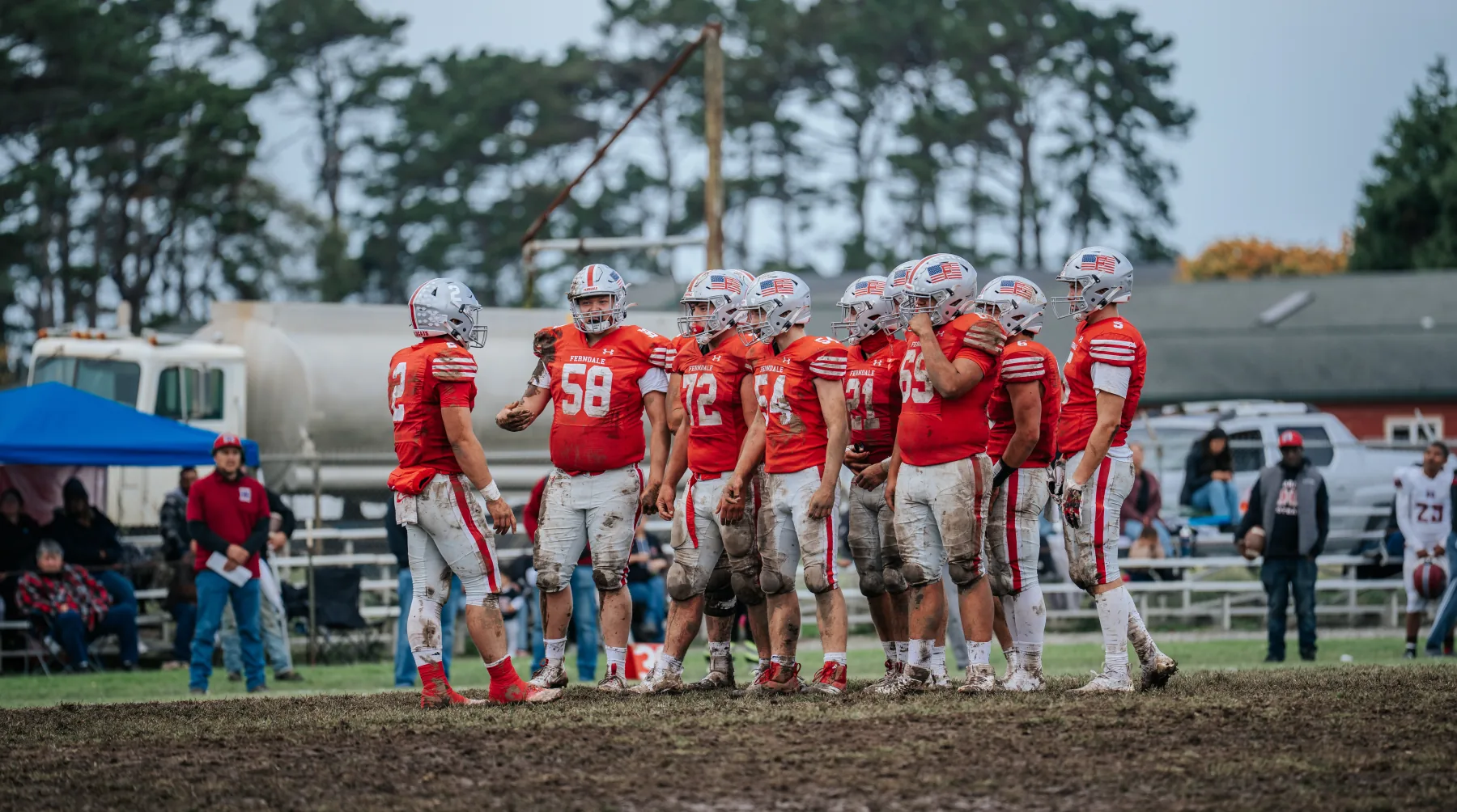Ferndale varsity football game action, frame 21