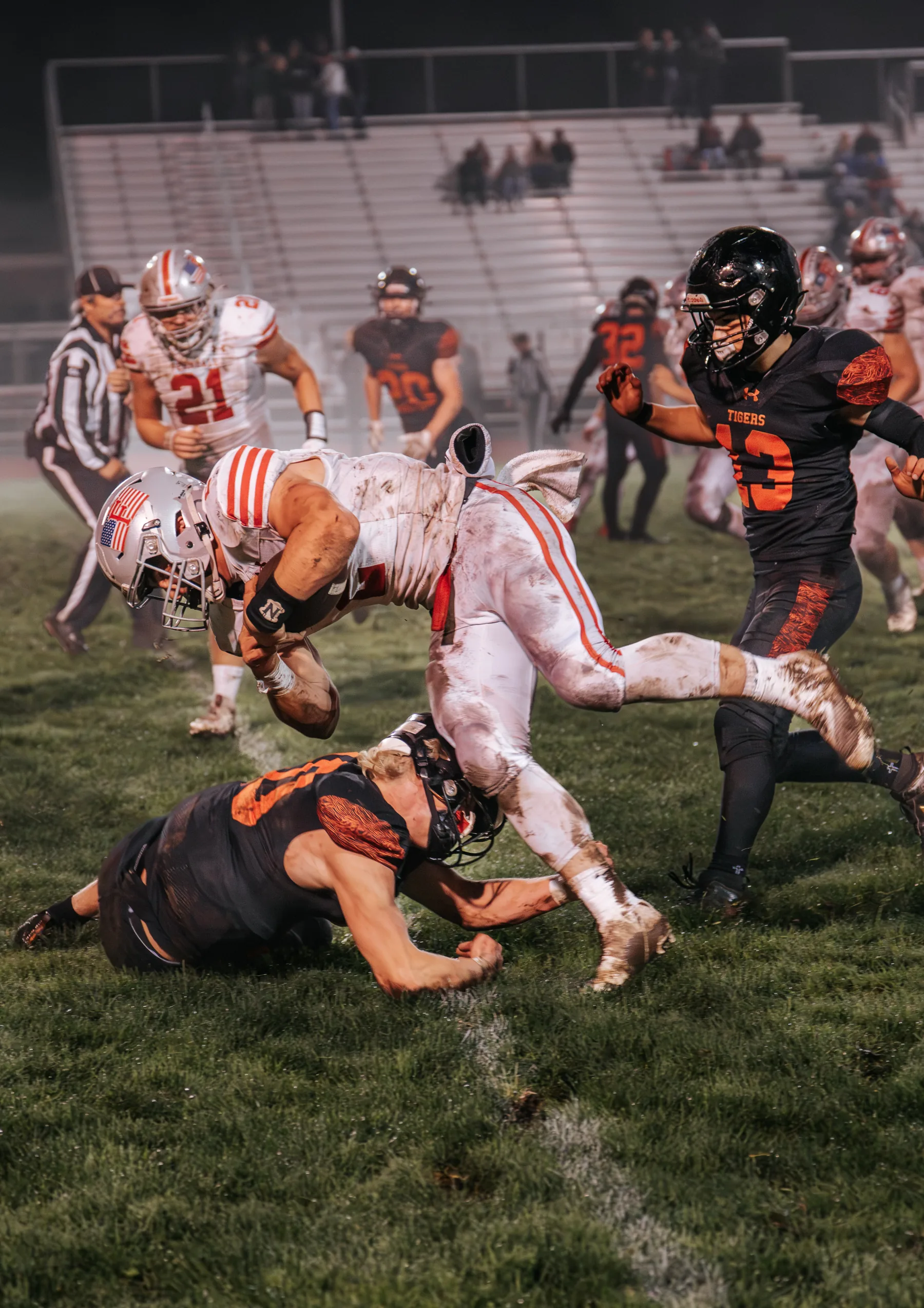 Varsity football action from the Ferndale vs. Arcata game, frame 2