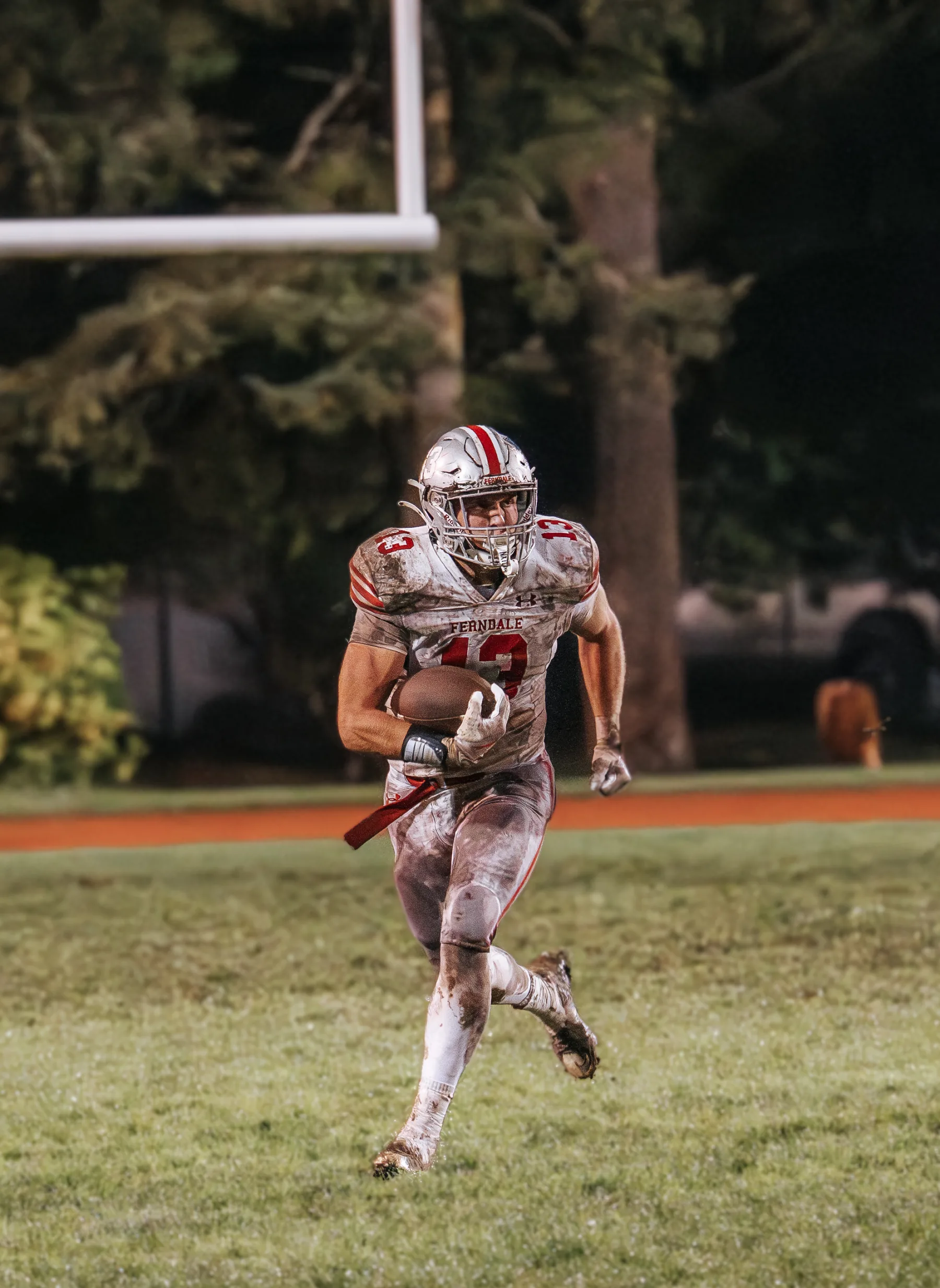Varsity football action from the Ferndale vs. Arcata game, frame 4