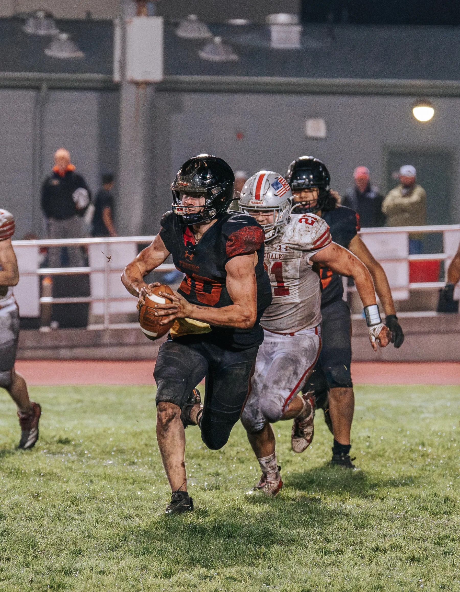 Varsity football action from the Ferndale vs. Arcata game, frame 5