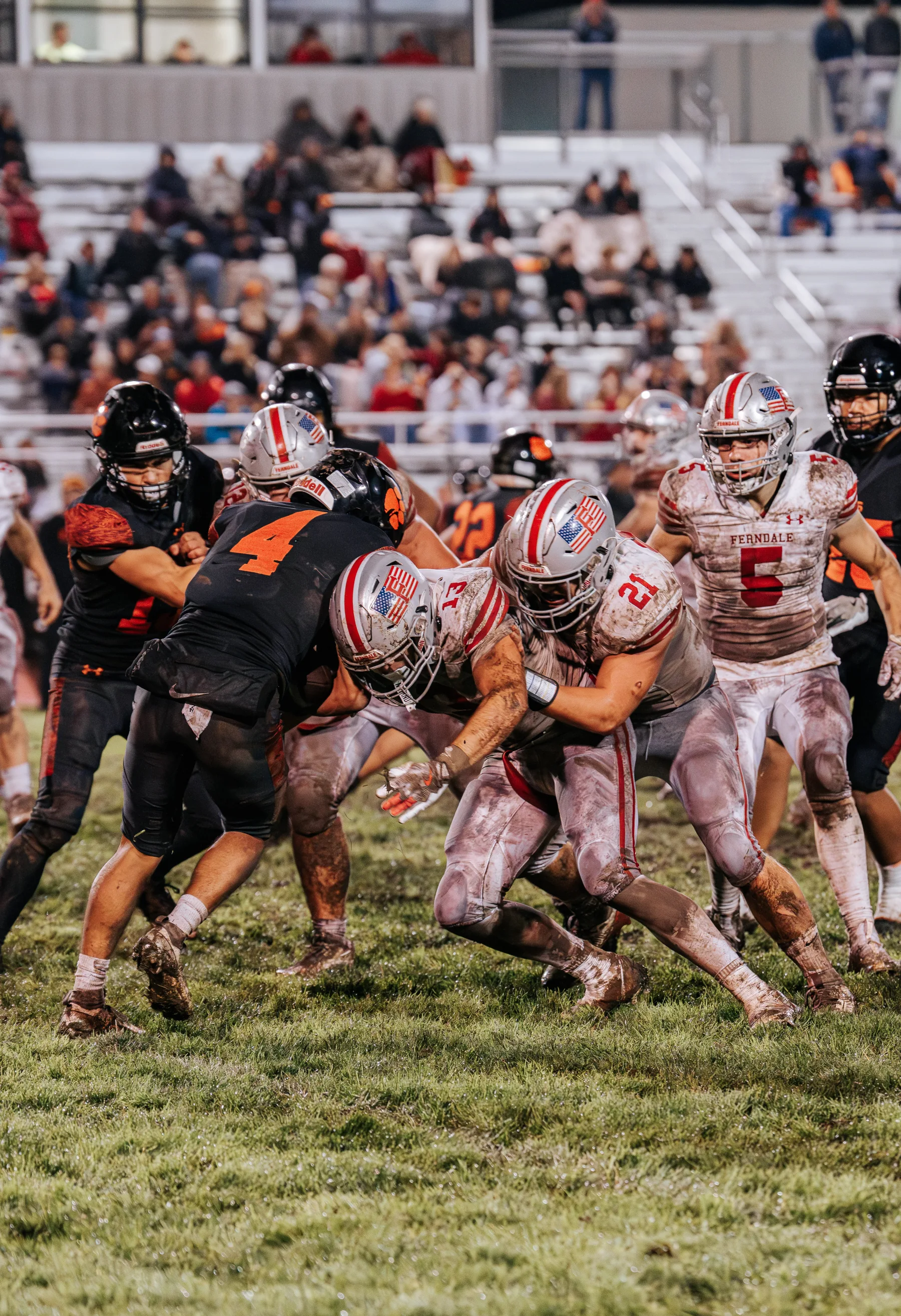 Varsity football action from the Ferndale vs. Arcata game, frame 6