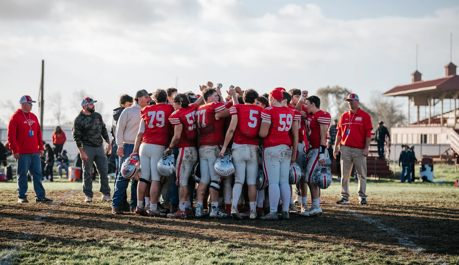 Varsity football action from the Ferndale vs. Salesian game, frame 5