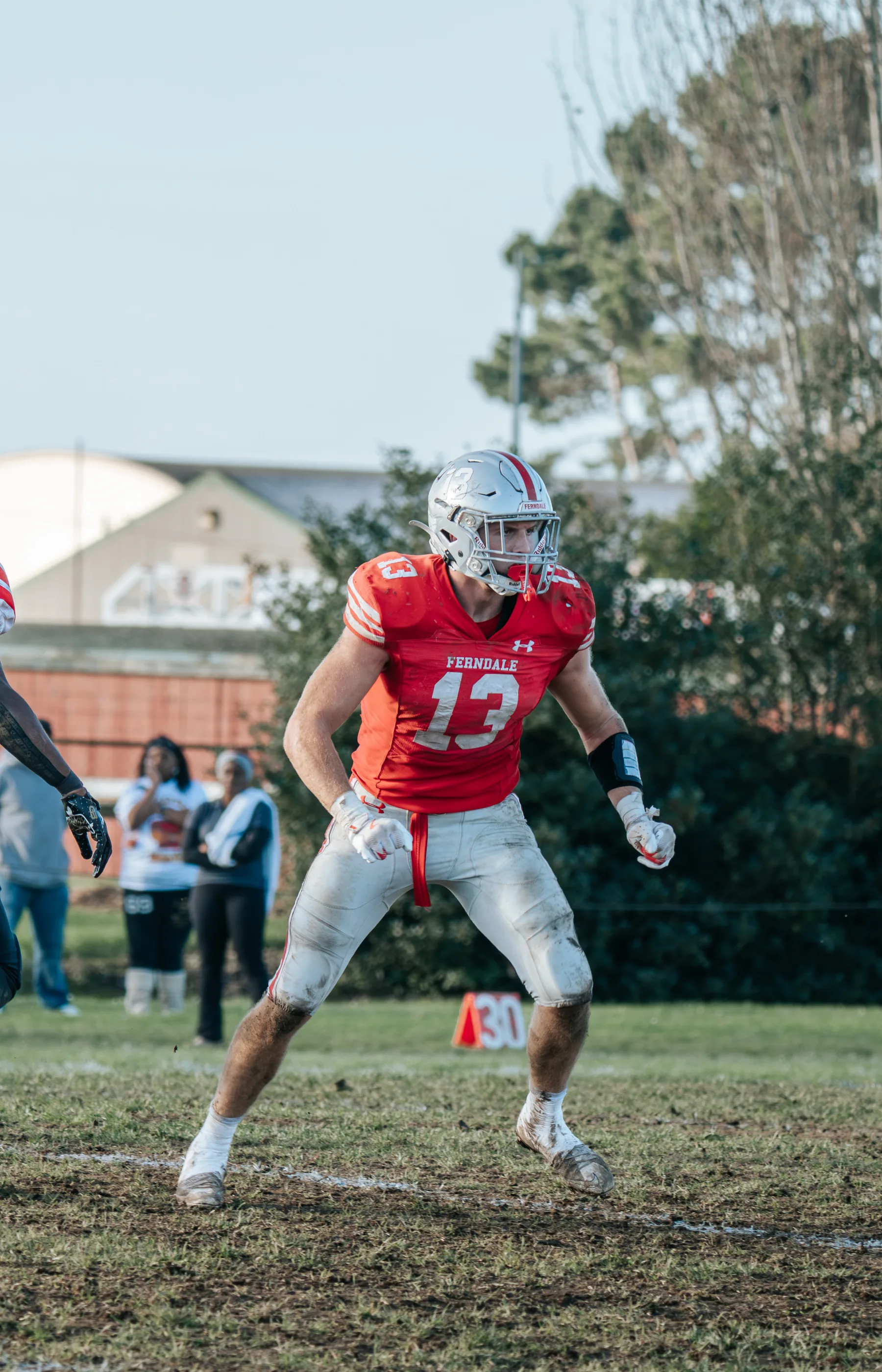 Varsity football action from the Ferndale vs. Salesian game, frame 7