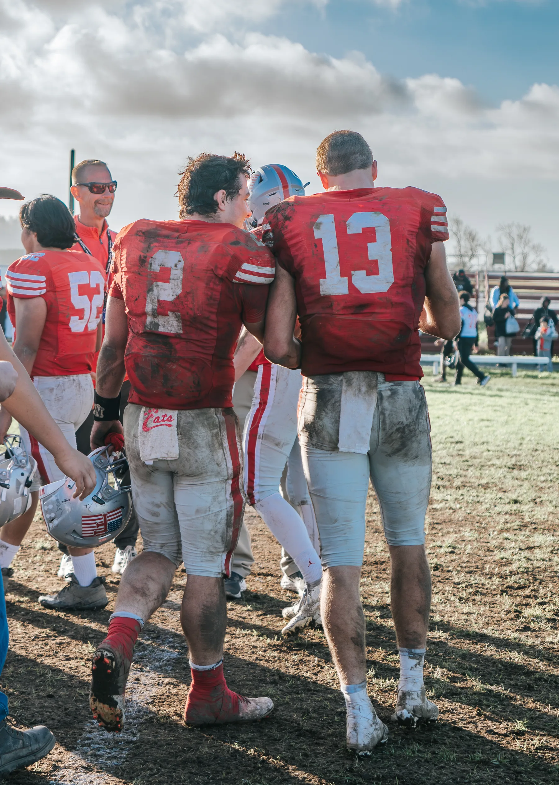 Varsity football action from the Ferndale vs. Salesian game, frame 10